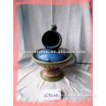 blue ceramic glaze water fountain